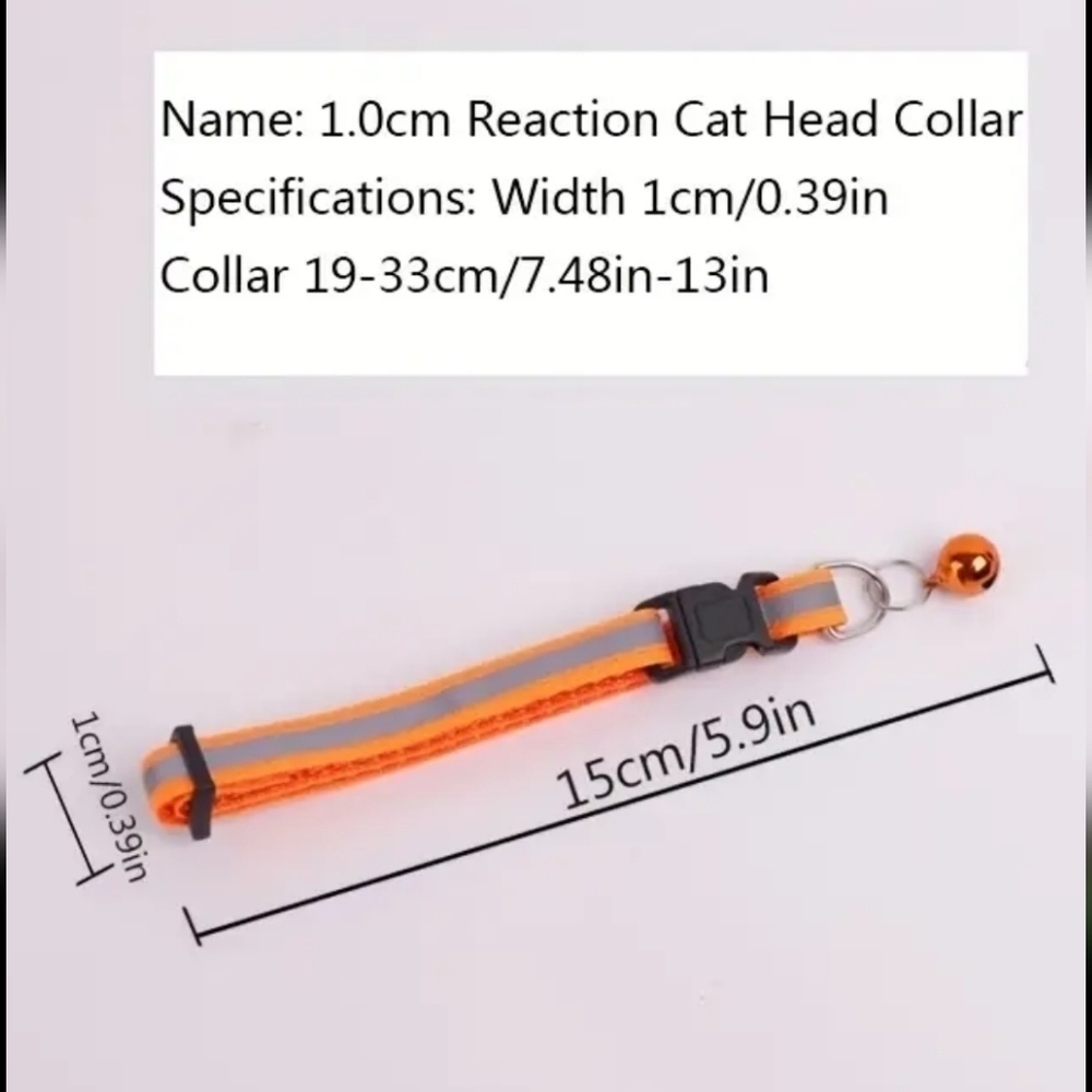 New Neon cat collar with bell pet collar - Picture 2 of 2